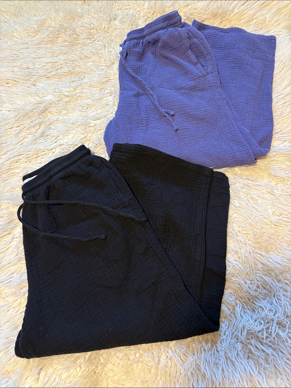 Jessica Simpson Wide Leg Pants Set in Black and Purple